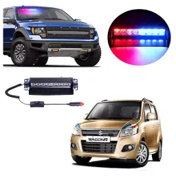 Cartronics 8 LED Red Blue Police Flasher Light for Maruti Suzuki Wagonr-image-83