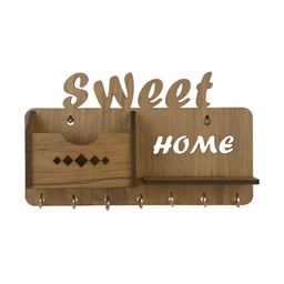 SEHAZ ARTWORKS Brown Wooden Key Holder-46