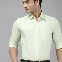 Arrow Men Manhattan Slim Fit Geometric Self-Design Pure Cotton Formal Shirt-image-48
