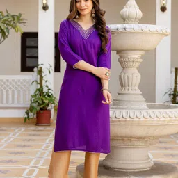 SURHI Women Embellished Yoke Design Festive Straight Kurtas-picture-10