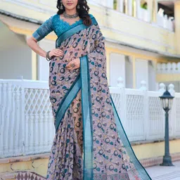 Moda Rapido Floral Printed Saree with Blouse Piece-image-33