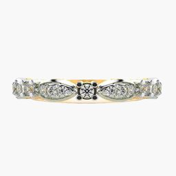 VALANOVA Yellow Gold Plated Sterling Silver Certified 0.29 Ct Lab Grown Diamond Ring-image-70