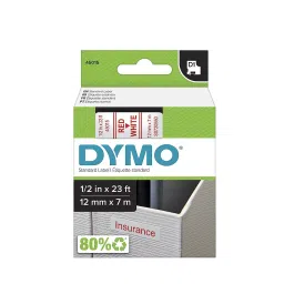 DYMO 12mm x 7m Red Print on White Tape Self-Adhesive Labels for Label Printer, ‎45015-image-19