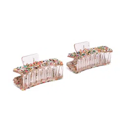 LAIDA Women Set of 2 Embellished Claw Clip-16