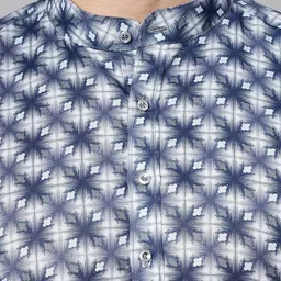 GLOBALRANG Men Printed Regular Pure Cotton Kurta with Pyjamas & image 5