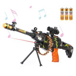 Fiddlerz Army Style Toy Gun With Light & Music - Blue-28