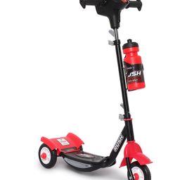 FunRide Kids Scooter Rush DX with Lights and Music  Three Wheel Kick Scooters for   with Sipper Adjustable Height and Rear Brake - Red-image-11