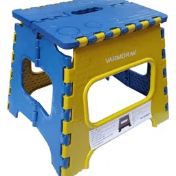 varmora homeware VARMORA Folding Stool - Lightweight & Portable Ergonomic Handle Sturdy Design Stool - Blue-picture-27