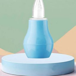 Baby Miniature Baby Nasal Nose Aspirator Suction Cleaning Tool Mucus Congestion Relief Teether Manual Nasal Aspirator-Pack of 1-BLUE Color-image-47
