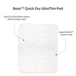 SuperBottoms Quick Dry Pads Insert diaper liner for Adjustable, washable and reusable Cloth Diapers (Compatible with BASIC diapers)-Freesize-Pack of 3 image 2