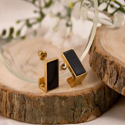 Jewelz Gold-Plated Geometric Shaped Studs-53