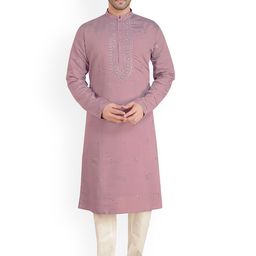 ARRUGA Men Floral Embroidered Kurta with Pyjama-image-69