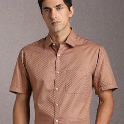 Louis Philippe Textured Pure Cotton Formal Shirt-image-16