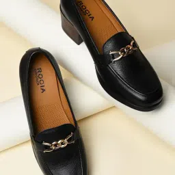 Rocia Women Workwear Black Shoe Slip-On-image-38
