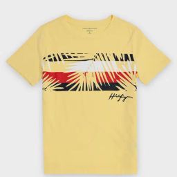 Tommy Hilfiger Kids Yellow Printed Regular Fit T-Shirt-picture-49