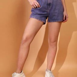 Tales & Stories Purple Regular Fit Shorts-image-74