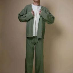 Lafaani Olive Meadows Unisex Reversible Jacket-image-31