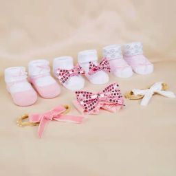 Baby Moo Kids Pink & White Applique Headbands Set (Pack of 3)-image-58