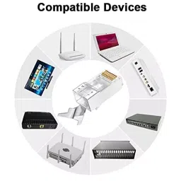 MakWorld Modular Network Plug Connector RJ45 for Switch, Computer, Router, Networking Device image 4