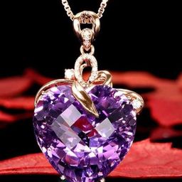Bling Queen Heart Shaped Pendants with Chains-image-37