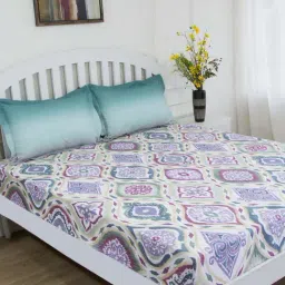 GMF Multicolor Cotton 180 TC Bed Sheet Set-picture-45