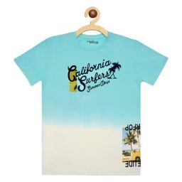 lil tomatoes Li'l Tomatoes Kids Sky Blue Cotton Printed T-Shirt-picture-1