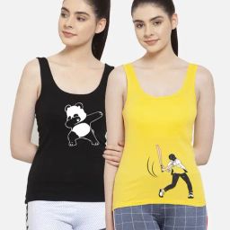 Friskers Multicolor Printed Camisole (Pack Of 2)-image-65