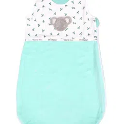 MiArcus Green & White Cotton 210 GSM Sleeping Bag (6-18 Month) - Set of 1-42