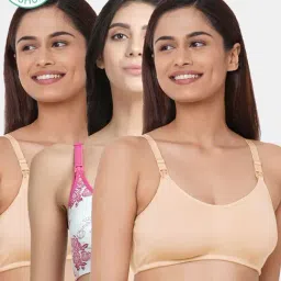 Inner Sense Multicolored Non Wired Non Padded Nursing Bra (Pack Of 3)-image-41