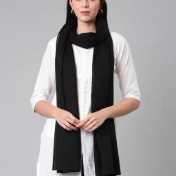Twinbirds Black Cotton Duppatta-picture-12