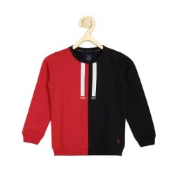 Allen Solly Junior Red & Black Solid Sweatshirt-image-75