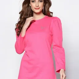Sera Pink Cotton Embellished Sweatshirt-image-61