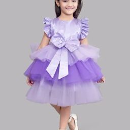 Pink Chick Kids Purple Regular Fit Dress-image-73