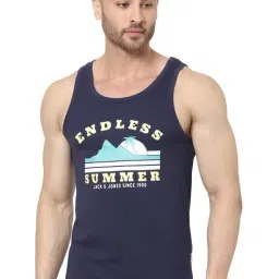 Jack & Jones Peacoat Graphic Print Vest-image-14