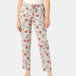 Leading Lady Grey Floral Print Lounge Pants-picture-43