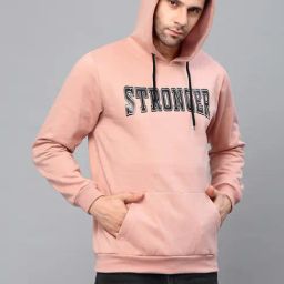 Rigo Pink Full Sleeves Hooded Sweatshirt-image-50