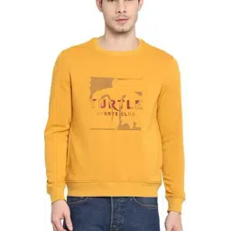 Turtle Yellow Regular Fit Printed Sweatshirt-image-24