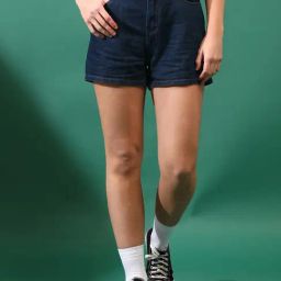 Tales & Stories Dark Blue Regular Fit Shorts-image-99