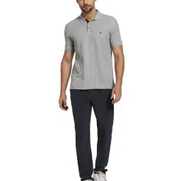 Van Heusen Performance Regular Fit Swift Dry 4 Way Stretch Solid Trackpants - Anthra image 4