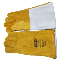 Arcon Inspire Series 35.56 cm (14 Inch) Natural Split Leather Hand Gloves with Complete Lining Inside, CALVIN-picture-27