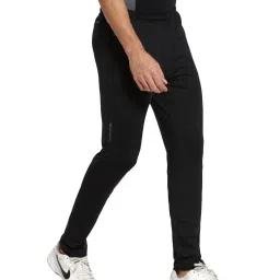 Van Heusen Performance Regular Fit Swift Dry 4 Way Stretch Solid Trackpants - Black image 3