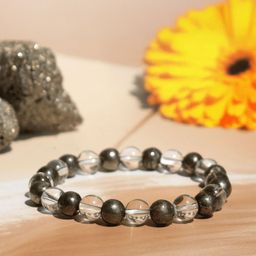 Astrotalk Unisex Crystals Beaded Elasticated Bracelet-1