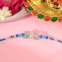 Touch925 Blue Charm Stylish Thread Single Line Rakhi-image-87