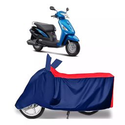 Auto Pearl Two Wheeler Cover with Bag for Suzuki Swish, Red & Blue-image-17
