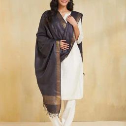 Fabindia Blue Regular Fit Dupatta-45