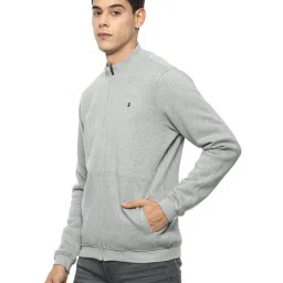 Louis Philippe Light Grey Regular Fit Sweatshirt image 3