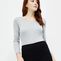 Code by Lifestyle Grey Textured Top-image-27