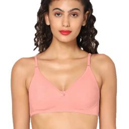 IN CARE Peach Full Coverage Non-Wired T-Shirt Bra-image-21