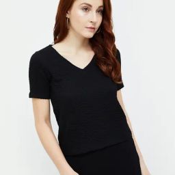 Code by Lifestyle Black Regular Fit Top-picture-41
