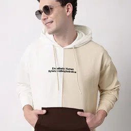 Mast & Harbour Hooded Colourblocked Embroidered Sweatshirt-picture-35
